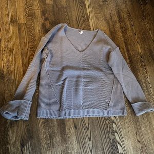 light purple v neck sweater
